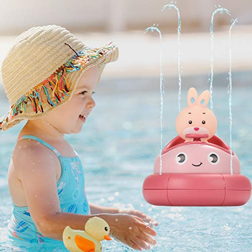 BAZOVE Baby Bath Toys Water Spray Toys Spinning Boat with Toy Lion Bathtub Toys for Toddlers  Kids Fun  Interactive Bath Toys for Bathtub or Pool Sprinkler Bath Toys for 1 2 3 Years Old Boys