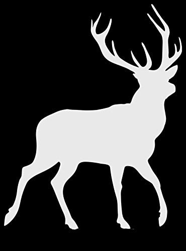 Standing Elk Bull Buck NOK Decal Vinyl Sticker Cars Trucks Vans Walls LaptopWhite55 x 45 inNOK734