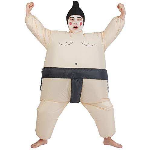 ATDAWN Inflatable Kids Sumo Wrestler Wrestling Suits Inflatable Costumes Halloween Costume Blow Up Costume One Size Fits Most