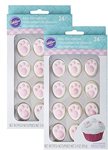 Wilton Industries Easter Bunny Feet Icing Decorations2pk