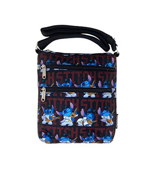 Loungefly x Disney Lilo and Stitch Elvis All Over Printed Nylon Passport Bag One Size Multi Loungefly x Disney Lilo and Stitch Elvis All Over Printed Nylon Passport Bag One Size Multi