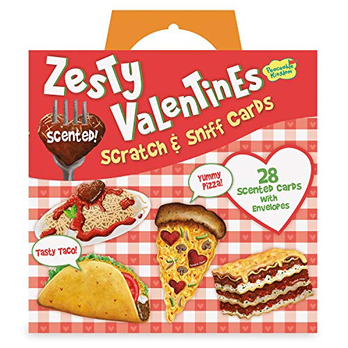 Peaceable Kingdom Zesty Food Scratch and Sniff Valentines - 28 Card Pack