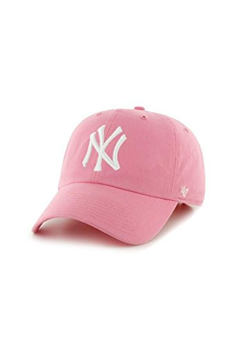 47 MLB New York Yankees Womens Brand Clean Up Cap Rose Pink One Size
