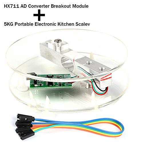 MakerHawk Digital Load Cell Weight Sensor HX711 AD Converter Breakout Module 5KG Portable Electronic Kitchen Scale for Arduino Scale