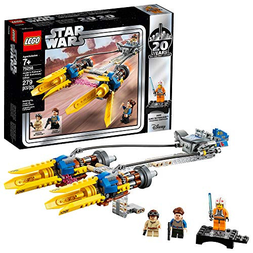 LEGO Star Wars The Phantom Menace Anakins Podracer  20th Anniversary Edition 75258 Building Kit 279 Pieces