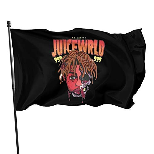 RJHWJFOO Juice Wrld Skull Poster Polyester Flag IndoorOutdoor Wall Banners Decorative Flag 3 X 5 RJHWJFOO Juice Wrld Skull Poster Polyester Flag IndoorOutdoor Wall Banners Decorative Flag 3 X 5