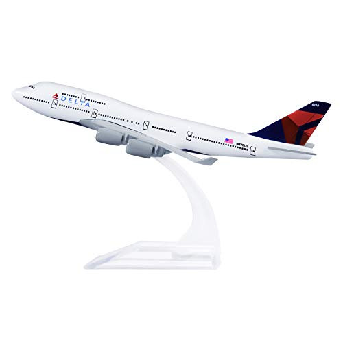 24Hours Delta Boeing 747 Alloy Metal Airplane Models Diecast 1400