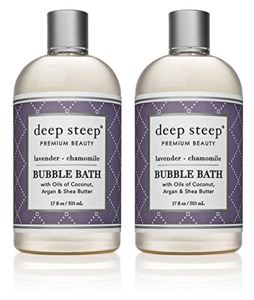 Deep Steep Bubble Bath Lavender Chamomile 17 Ounce Pack of 2