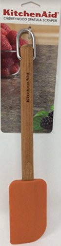 Kitchenaid Gourmet Cherrywood Silicone Spatula Scraper, Pureed Pumpkin