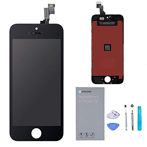 URSEND Screen Replacement LCD Touch Screen Display Digitizer Assembly for iPhone SE Black with Repair Tools
