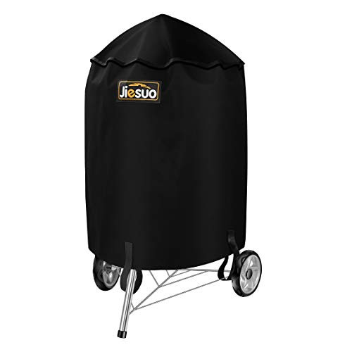 JIESUO 18 Inch Grill Cover for Weber Charcoal Kettle Heavy Duty Waterproof Weather Resistant BBQ Grill Covers
