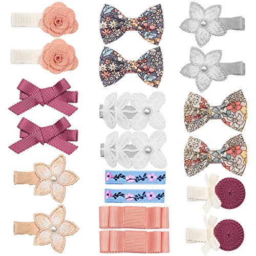 20 Pcs 20 Inches Baby Girls Hair Bows Clips Grosgrain Ribbon Bows Hair Alligator Clips Hair Barrettes Hairpins Hair Accessories for Girls Toddler Infants Kids Teens Women