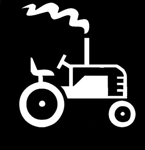 Makarios LLC Tractor MKR Decal Vinyl Sticker Cars Trucks Vans Walls LaptopWhite55 x 51 inMKR1235