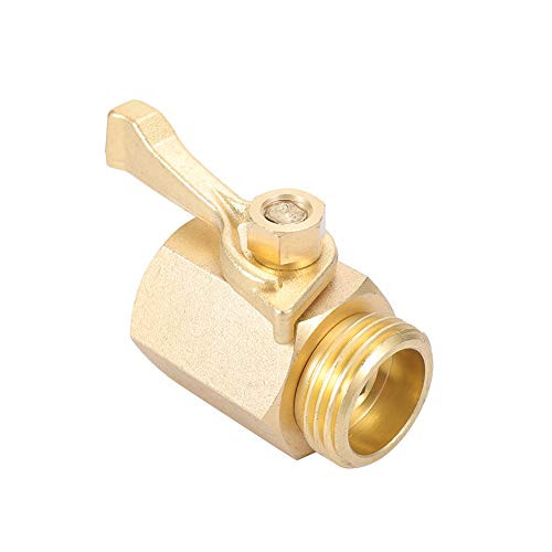 ZKZX Heavy Duty Garden Hose Shut Off Valve 34 Brass Shut Off Valve Garden Hose Connector Water Flow Control Brass