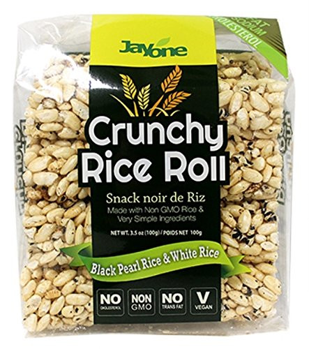 Jayone Crunchy Rice Rolls Black PearlWhite Rice 35 Ounce Pack of 6