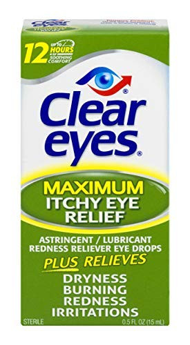 Clear Eyes Eye Drops Maximum Itchy Eye Relief 05 oz Pack of 6