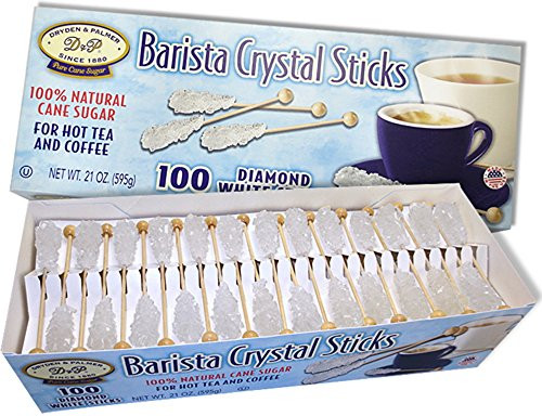 Dryden  Palmer White Rock Candy Demitasse Sticks White 100 Count