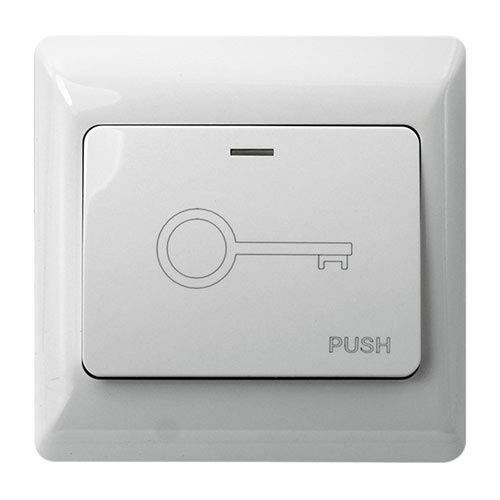 Visionis VIS7030  White Wide Push To Exit Button For Access Control NC COM And NO Outputs
