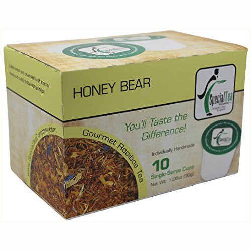 Special Tea Company Honey Bear Rooibos Tea Single Serve Cup Pack of 10