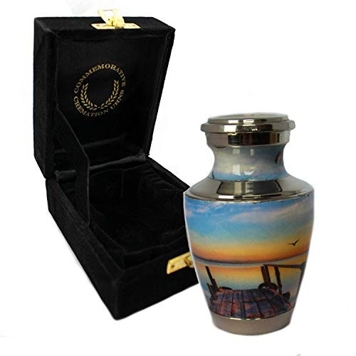 Dock of The Bay Cremation Urns for Adult Human Ashes for Funeral or Niche Cremation Urns for Human Ashes Adult 200 Cubic Inches Urns for Ashes  Dock of The Bay SmallKeepsake