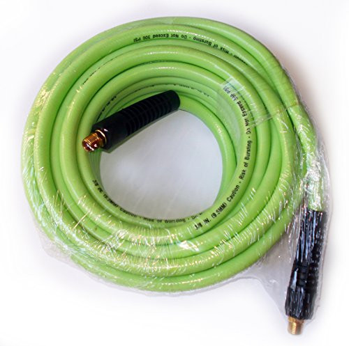 38Inch by 50Feet 300 PSI PVC Air Hose with 14Inch MNPT Brass Ends