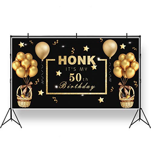 Tuoyi Happy Birthday Backdrop Banner HONK Its My 50th Birthday Banner Yard Sign 50th Birthday Background Banner for Your HONK Birthday Party Tuoyi Happy Birthday Backdrop Banner HONK Its My 50th Birthday Banner Yard Sign 50th Birthday Background Banner for Your HONK Birthday Party