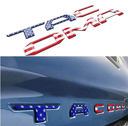 Mr Udinese Tailgate Insert Letters Compatible with Toyota Tacoma 20162020 3D Raised  Strong Adhesive Decals Letters Tailgate Emblems Inserts Letters American Flag
