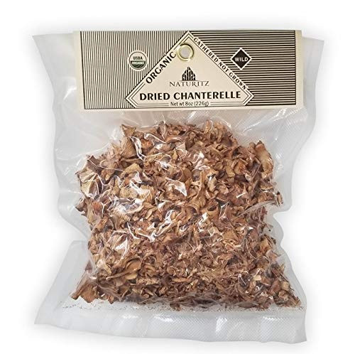 Chanterelle Dried Mushrooms  Wild  Vacuum sealed  USDA Organic 8 oz