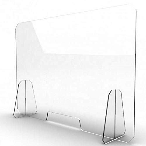 Plexiglass Sneeze Guard for Counter Shield 32x24  Plexiglass Shield for Desk Sneeze Guards for Countertops Plastic Sneeze Guard Portable  Acrylic Sneeze Guard for Desk Plexiglass Barrier for Counter