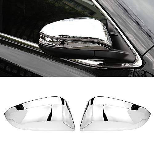 Senzeal ABS Chrome Side Rearview Mirror Cover Trim for Toyota Highlander 2014 2015 2016 2017 2018 2019 2PCS