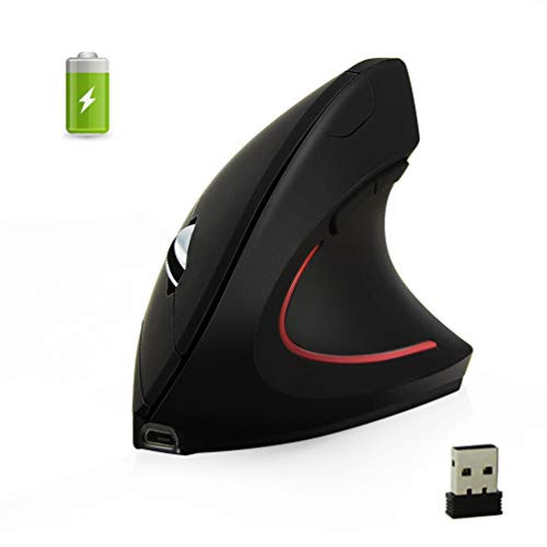 Ergonomic Vertical Wireless Mouse Rechargeable 24GHz Optical Mice 80012001600 DPI 6 Buttons for Laptop PC Computer Desktop Notebook