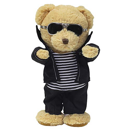 Elvis Animated Christmas Plush Bear Jailhouse Rock
