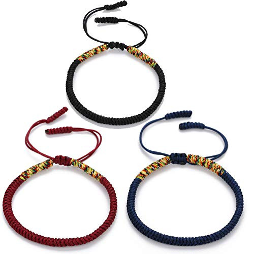 BALIBALI Woven Bracelet HandKnitted BALIBALI Woven Bracelet HandKnitted Lucky Rope Bracelet Tibetan Buddhist Traditional Wristbands Wrist Cuff Bracelets Adjustable RedBlackNavy set BALIBALI Woven Bracelet HandKnitted BALIBALI Woven Bracelet HandKnitted Lucky Rope Bracelet Tibetan Buddhist Traditional Wristbands Wrist Cuff Bracelets Adjustable RedBlackNavy set
