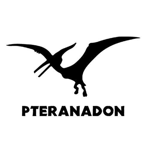 Pteranadon Dinosaur Vinyl Decal Sticker  Cars Trucks Vans SUVs Walls Cups Laptops  75 Inch Decal  Black  KCD2939B