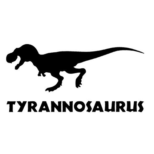 Tyrannosaurus Dinosaur Vinyl Decal Sticker  Cars Trucks Vans SUVs Walls Cups Laptops  75 Inch Decal  Black  KCD2943B