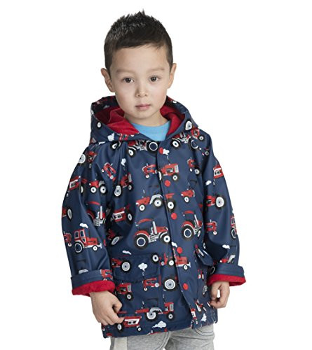 Hatley Boys Little Printed Raincoats Red Farm Tractors 2 Years