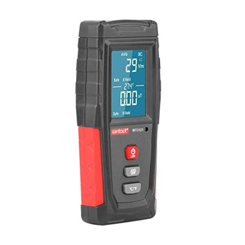 Radiation detector meter Handheld EMF Digital LCD Electromagnetic Field Radiation Tester Electric Field Magnetic Field Dosimeter Battery Included