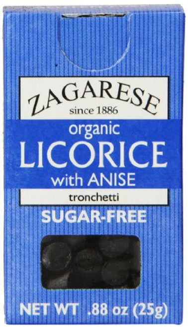 Zagarese 100 Organic Licorice with Anise 088 Ounce Flip Top Box