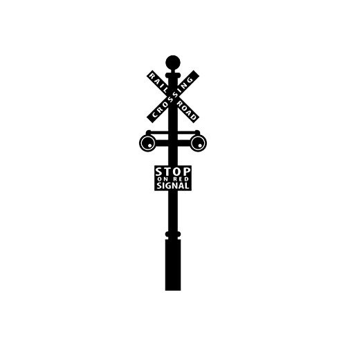Railroad Crossing Sign Decal Train Crossing Wall Decal Removable Train Wall Art Railroad Crossing Sign Decal Train Crossing Wall Decal Removable Train Wall Art