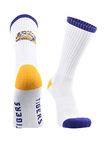 LSU Tigers Socks Basic Crew WhitePurpleGold Large