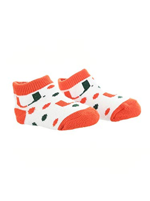 TCK Miami Hurricanes Toddler Socks Low Cut Little Fan OrangeGreenWhite 2T4T TCK Miami Hurricanes Toddler Socks Low Cut Little Fan OrangeGreenWhite 2T4T