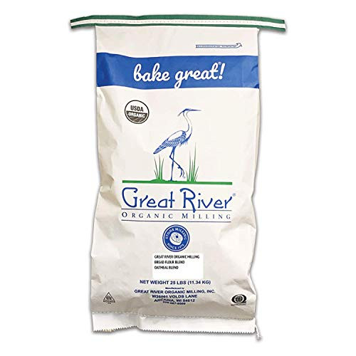 Great River Organic Milling Bread Flour Blend Oatmeal Blend Stone Ground Organic 25Pounds Pack of 1 Great River Organic Milling Bread Flour Blend Oatmeal Blend Stone Ground Organic 25Pounds Pack of 1