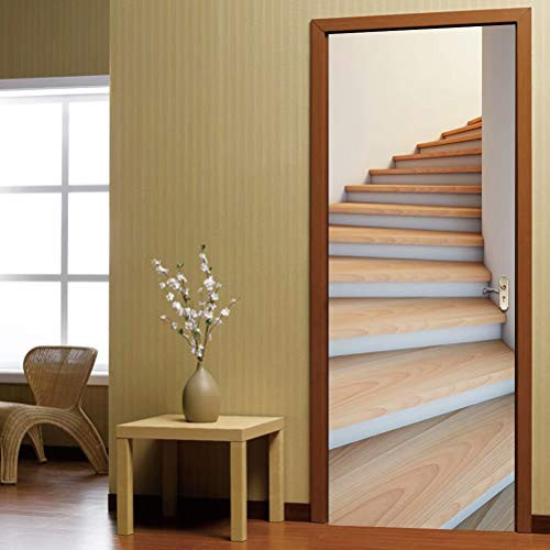 Tifege Door Mural 3D Wallpaper  Wall Decals Stickers for Home Decor Kitchen Art Quote Poster Decorations Stairway 303x787 DM007