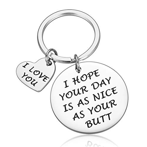 Funny Boyfriend Girlfriend Keychain Gift I Hope Your Day is As Nice As Your But I Love You Keychain Valentines Day Anniversary Wedding Gag Gift for Husband Wife Men Women Best Friends Funny Boyfriend Girlfriend Keychain Gift I Hope Your Day is As Nice As Your But I Love You Keychain Valentines Day Anniversary Wedding Gag Gift for Husband Wife Men Women Best Friends