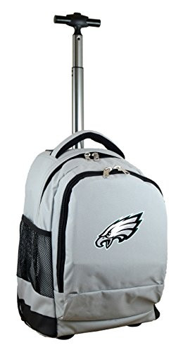 Denco NFL Philadelphia Eagles Wheeled Backpack 19inches Grey