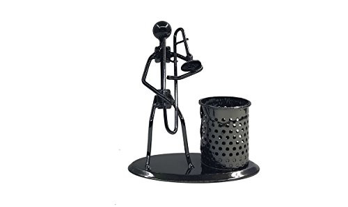 Metal Art Musician Pencil Pen holder For Desktop Organizer Pen Stand Decoration (C79 Trombone)