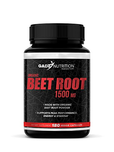 Beet Root Capsules 1500 mg Per Serving  NonGMO Gluten Free  Organic Beet Supplement Root Powder Supports Athletic Performance  Energy 180 Veggie Capsules