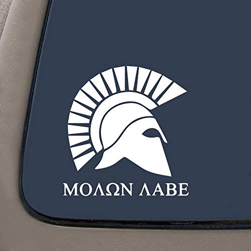 Molon Labe Come and Take Them Premium Quality White Vinyl Decal Die Cut 5Inch X 475Inch RS105 Molon Labe Come and Take Them Premium Quality White Vinyl Decal Die Cut 5Inch X 475Inch RS105