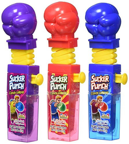 Kidsmania Sucker Punch Candy Lollipop 12 Count