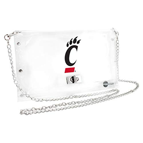 Littlearth Cincinnati Bearcats  NCAA Envelope Purse Clear   10 x 05 x 65  Inch